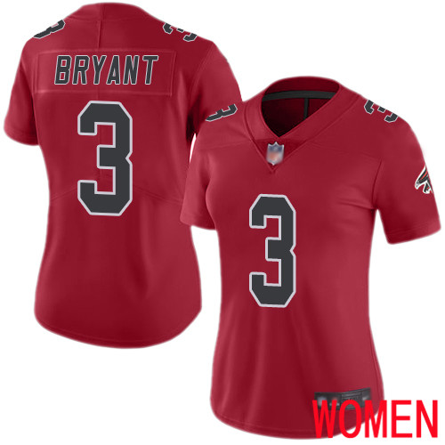 Atlanta Falcons Limited Red Women Matt Bryant Jersey NFL Football #3 Rush Vapor Untouchable